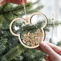 Gingerbread Mickey Mouse Family Ornament, Personalized Family Ornaments With Pets, 3 Layer Wooden Ornament CF74 - 19Gifts