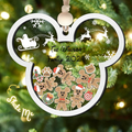 Gingerbread Mickey Mouse Family Ornament, Personalized Family Ornaments With Pets, 3 Layer Wooden Ornament CF74 - 19Gifts
