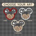 Gingerbread Mickey Mouse Family Ornament, Personalized Family Ornaments With Pets, 3 Layer Wooden Ornament CF74 - 19Gifts