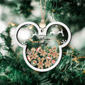 Gingerbread Mickey Mouse Family Ornament, Personalized Family Ornaments With Pets, 3 Layer Wooden Ornament CF74 - 19Gifts