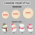 Grandparents Gift, Two Layer Wooden Snowman Christmas Ornament, Family Gift, CF652 - 19Gifts