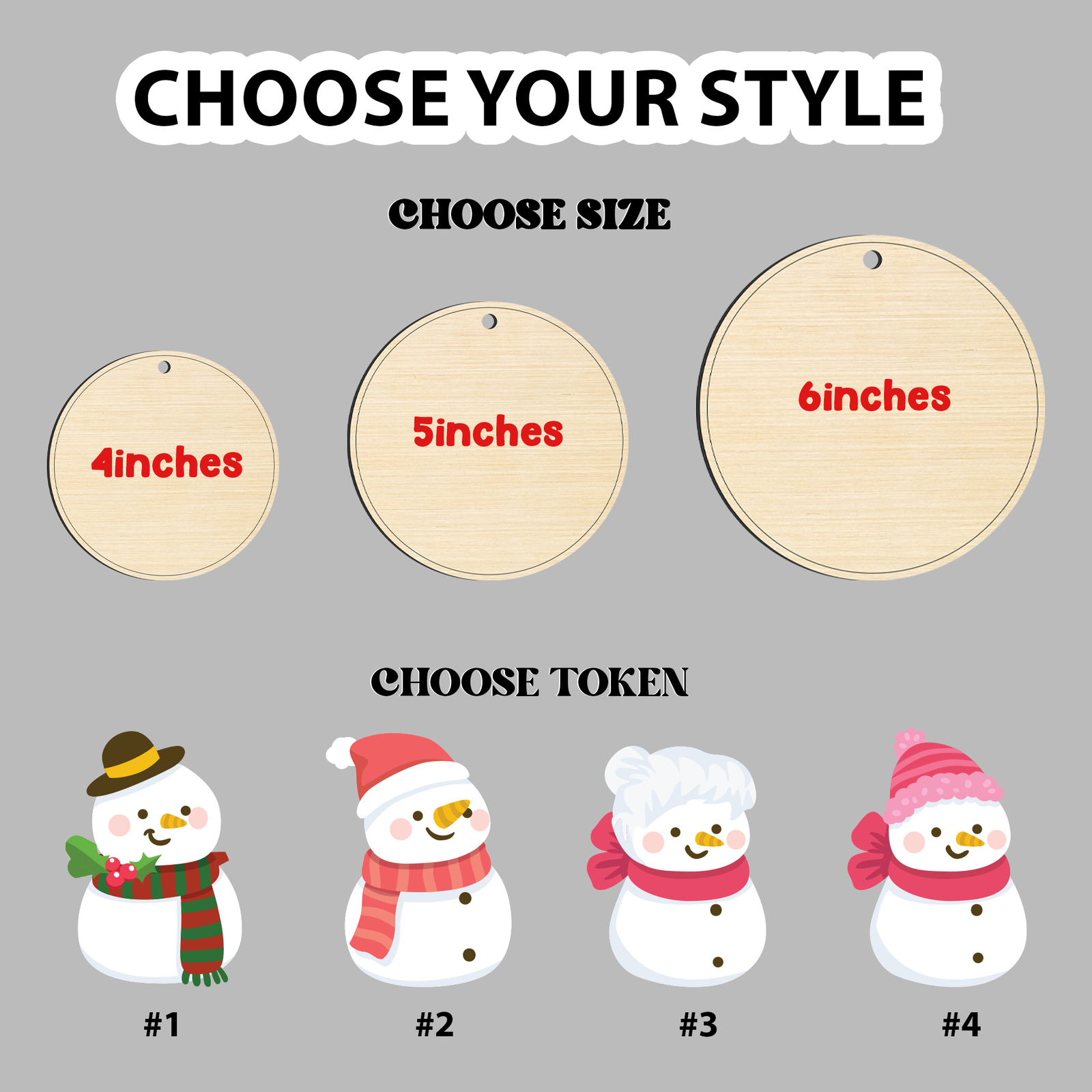 Grandparents Gift, Two Layer Wooden Snowman Christmas Ornament, Family Gift, CF652 - 19Gifts