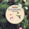 Grandparents Gift, Two Layer Wooden Snowman Christmas Ornament, Family Gift, CF652 - 19Gifts