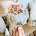 Holding Hands First Christmas Couple Gift, Personalized Circle Glass Ornament GX08 - 19Gifts