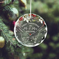 Holding Hands First Christmas Couple Gift, Personalized Circle Glass Ornament GX08 - 19Gifts