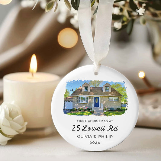 Home Tree Decoration New Home Ornament, Watercolor Photo Ornament CX06-10 - 19Gifts