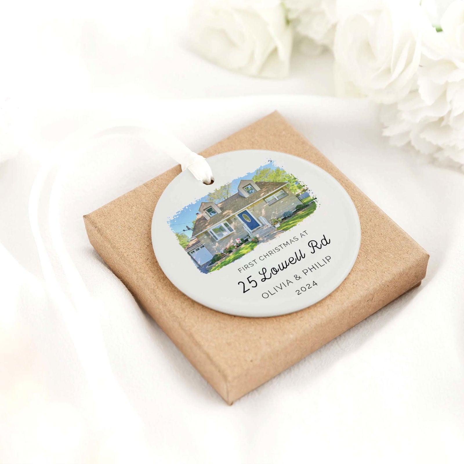 Home Tree Decoration New Home Ornament, Watercolor Photo Ornament CX06-10 - 19Gifts