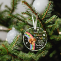 I Crossed The Rainbow Bridge Dog Photo - Personalized Circle Glass Ornament GX04 Style 11 - 19Gifts