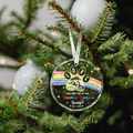 I Crossed The Rainbow Bridge Memorial Pet - Personalized Circle Glass Ornament	GX04 Style 14 - 19Gifts