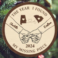 Long Distance Couple Ornament, Personalized 2-Layered Wooden Ornament, Togetherness Christmas Gift, CF334 - 19Gifts