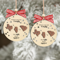 Long Distance Family Ornament, Personalized 2-Layered Wooden Ornament, Togetherness Christmas Gift, CF333 - 19Gifts