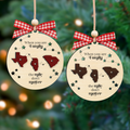 Long Distance Family Ornament, Personalized 2-Layered Wooden Ornament, Togetherness Christmas Gift, CF333 - 19Gifts