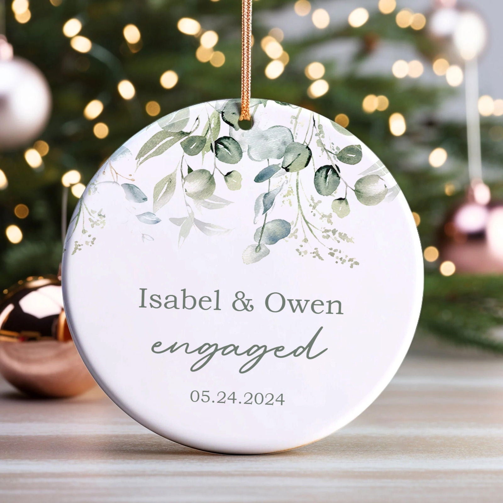 Married Ceramic Ornament 2024 Gift, Newlywed Gift, Mr & Mrs Christmas Ornament, Personalized Mr Mrs Wedding Ornament CX05-41 - 19Gifts