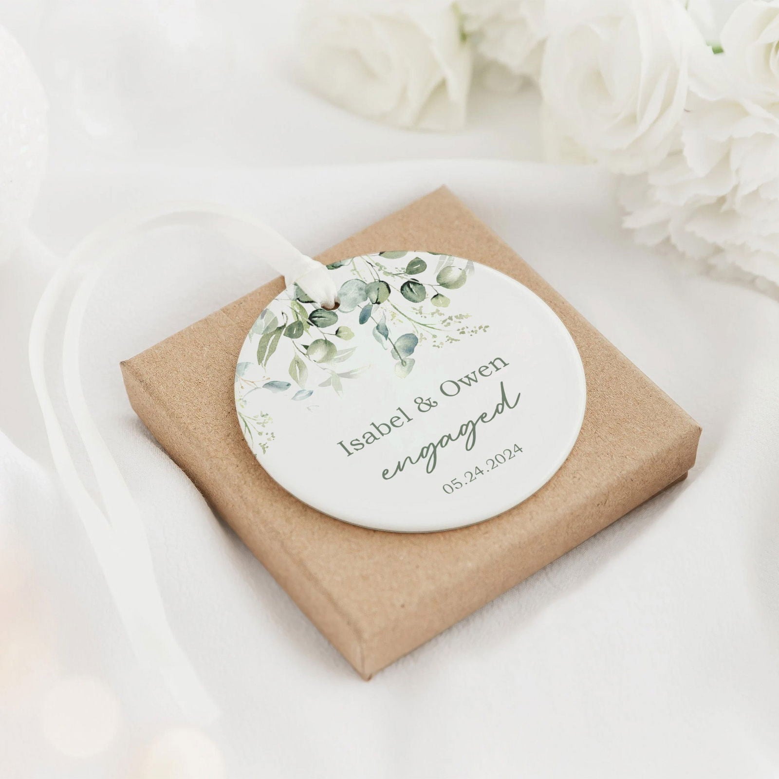 Married Ceramic Ornament 2024 Gift, Newlywed Gift, Mr & Mrs Christmas Ornament, Personalized Mr Mrs Wedding Ornament CX05-41 - 19Gifts