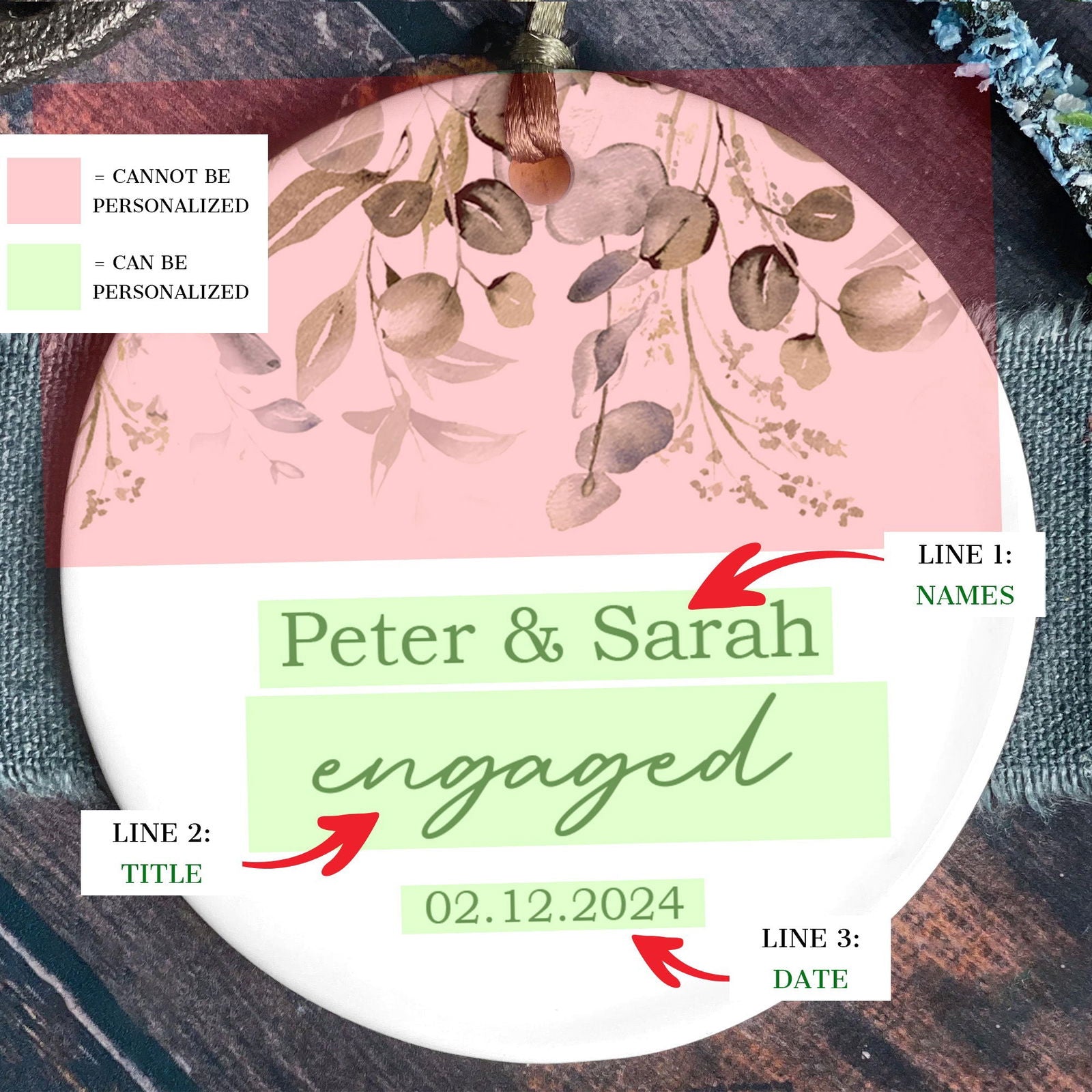 Married Ceramic Ornament 2024 Gift, Newlywed Gift, Mr & Mrs Christmas Ornament, Personalized Mr Mrs Wedding Ornament CX05-41 - 19Gifts