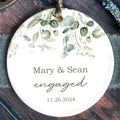 Married Ceramic Ornament 2024 Gift, Newlywed Gift, Mr & Mrs Christmas Ornament, Personalized Mr Mrs Wedding Ornament CX05-41 - 19Gifts