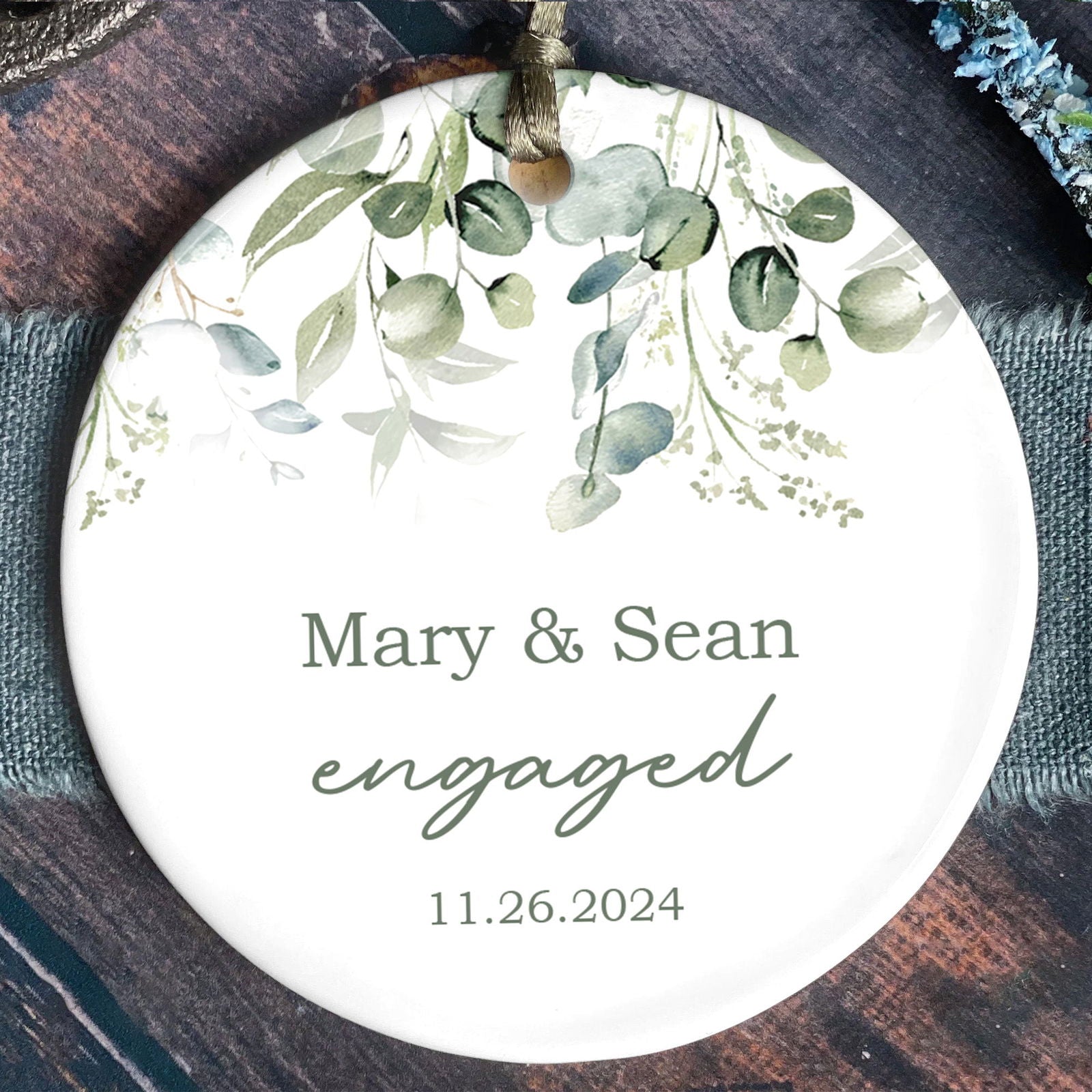 Married Ceramic Ornament 2024 Gift, Newlywed Gift, Mr & Mrs Christmas Ornament, Personalized Mr Mrs Wedding Ornament CX05-41 - 19Gifts