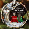 Married Couple Ornament, Christmas Glass Ornament, Gift for Couple, GX05-21 - 19Gifts