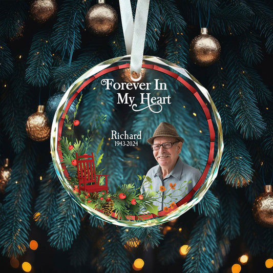 Memorial Ornament I Am Always With You - Personalized Glass Photo Ornament GX08- style 6 - 19Gifts