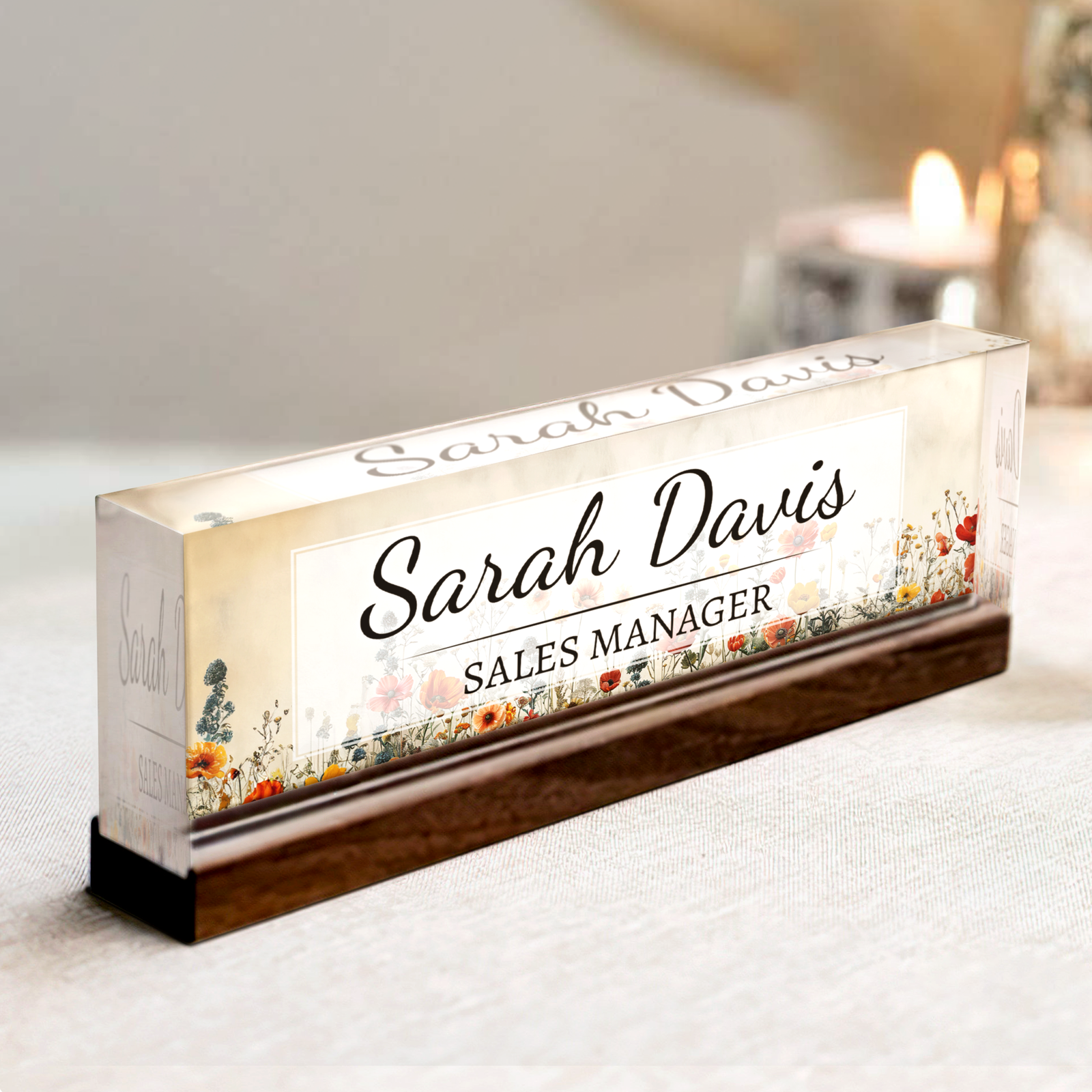 Name Plate Acrylic For Desk, Custom Employee Appreciation Gifts, Acrylic Desk Ornaments TD81-29 - 19Gifts