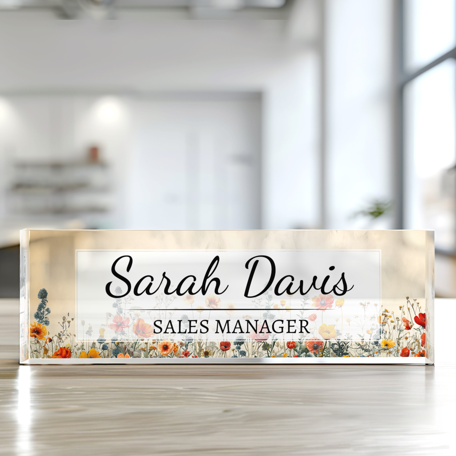 Name Plate Acrylic For Desk, Custom Employee Appreciation Gifts, Acrylic Desk Ornaments TD81-29 - 19Gifts