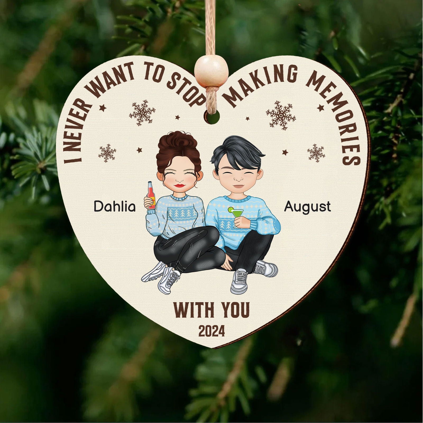 Never Want To Stop Making Memories Making With You-Personalized Couple Ornament CF707 - 19Gifts