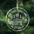 New Home Personalised Frosted Christmas Ornament, New Home Gift, Christmas In New Home GX03-6 - 19Gifts