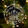 New Home Personalised Frosted Christmas Ornament, New Home Gift, Christmas In New Home GX03-6 - 19Gifts