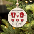 Our First Christmas As A Family Ornament, Personalized 2-Layered Wooden Ornament CF291 - 19Gifts
