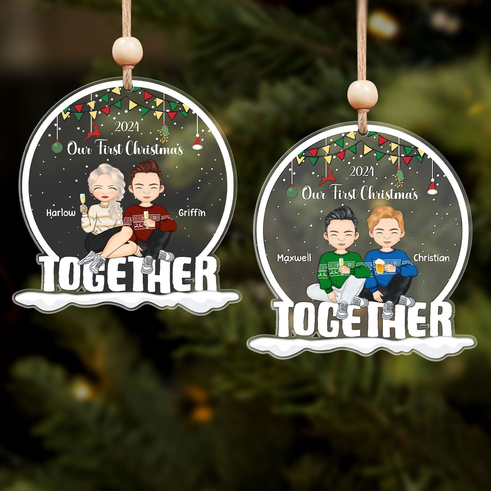 Our First Christmas Together Acrylic Ornament CF814 - 19Gifts