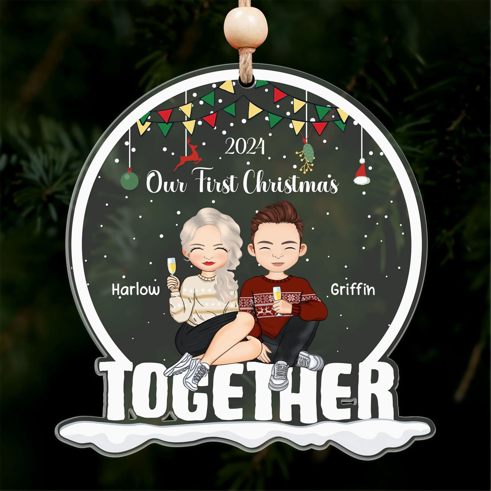 Our First Christmas Together Acrylic Ornament CF814 - 19Gifts