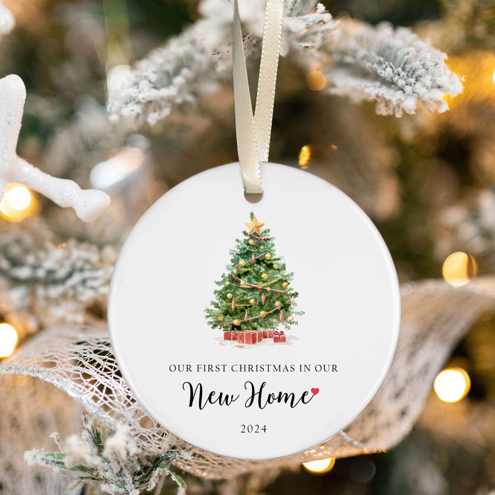Our First Christmas in Our New Home Ornament 2024, Housewarming Gifts for New House CX06-11 - 19Gifts