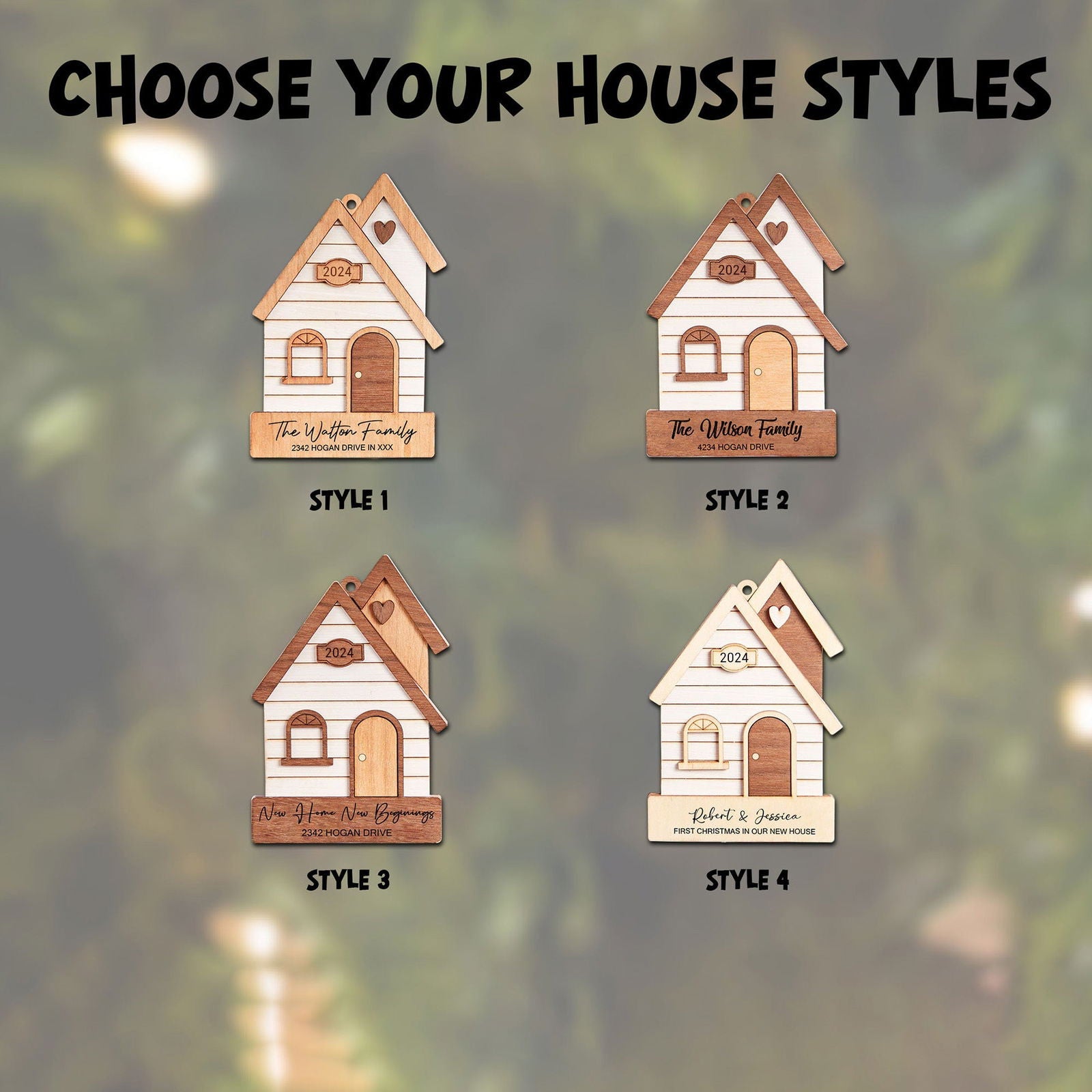 Our First Home Christmas Ornament, Agent Closing Gift For Seller, New Home Gift, Cute House Ornament, Custom Home Ornament 2024 CF43 - 19Gifts