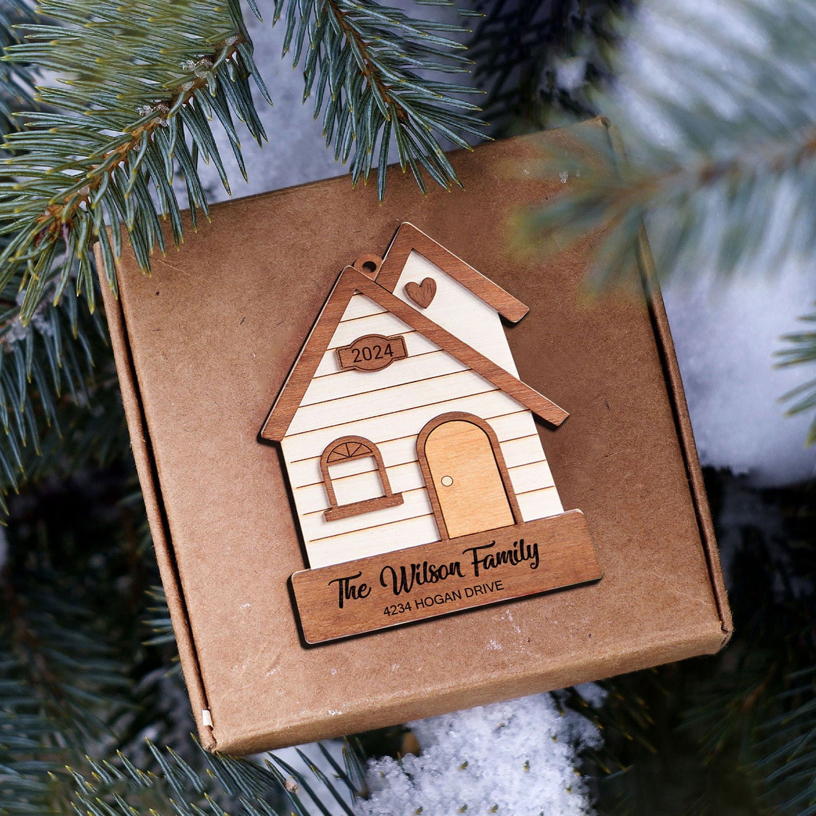 Our First Home Christmas Ornament, Agent Closing Gift For Seller, New Home Gift, Cute House Ornament, Custom Home Ornament 2024 CF43 - 19Gifts