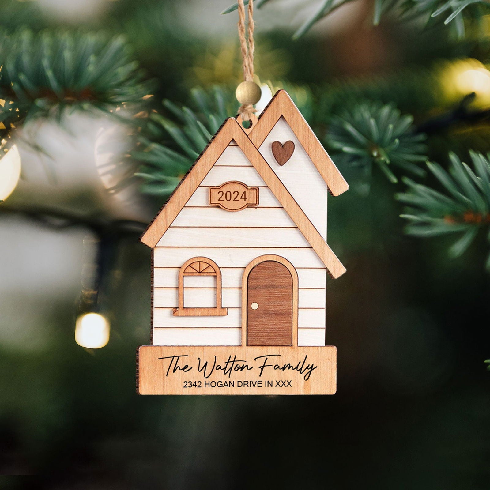 Our First Home Christmas Ornament, Agent Closing Gift For Seller, New Home Gift, Cute House Ornament, Custom Home Ornament 2024 CF43 - 19Gifts