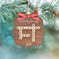 Personalized 2-Layer Wooden Crossword Puzzle Ornament, Family Christmas Ornament CF558 - 19Gifts
