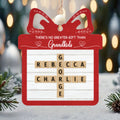 Personalized 2-Layered Family Crossword Ornament, Christmas Wooden Ornament, CF666 - 19Gifts