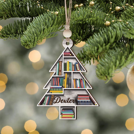 Personalized 2D Christmas Book Tree Ornament, Book Lover Gift, Bookworm Gifts CF154 - 19Gifts