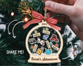Personalized 4D Travel Shaker Ornament, Christmas Gift for Traveling Lovers, CF744 - 19Gifts