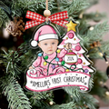 Personalized Acrylic Adorable Newborn Baby Photo Christmas Ornament 2024 - First Christmas Baby Ornament Gifts, CF538 - 19Gifts
