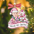 Personalized Acrylic Adorable Newborn Baby Photo Christmas Ornament 2024 - First Christmas Baby Ornament Gifts, CF538 - 19Gifts