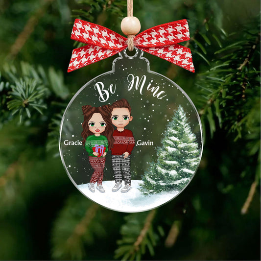 Personalized Acrylic Couple In The Snow Ornament CF272 - 19Gifts