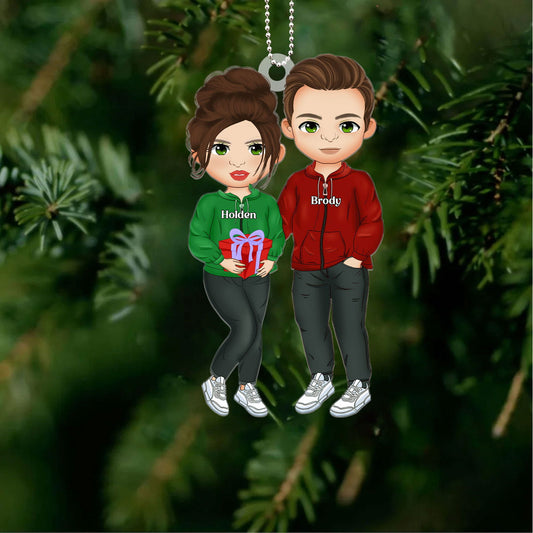 Personalized Acrylic Couple Ornament CF261 - 19Gifts