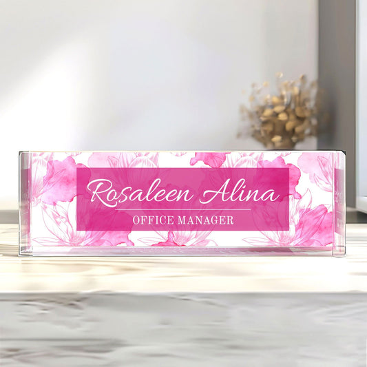 Personalized Acrylic Desk Name Plate, Custom Name Plate Acrylic For Desk TD86-35 - 19Gifts