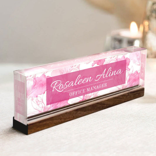 Personalized Acrylic Desk Name Plate, Custom Name Plate Acrylic For Desk TD86-35 - 19Gifts