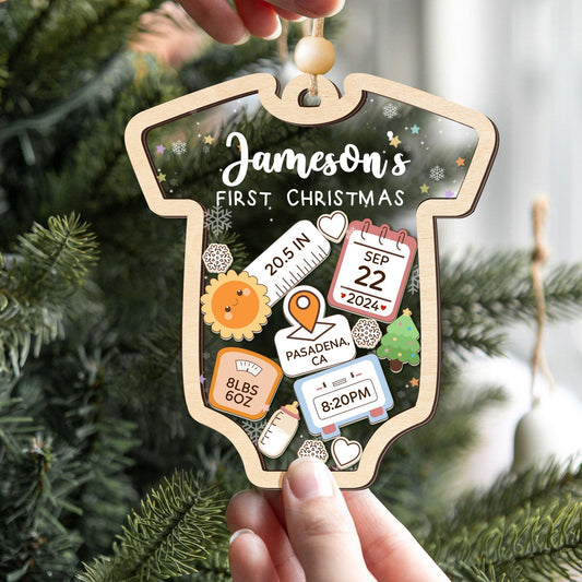 Personalized Baby 1st Christmas Ornament, Baby's First Christmas Ornament 2024 CF143 - 19Gifts