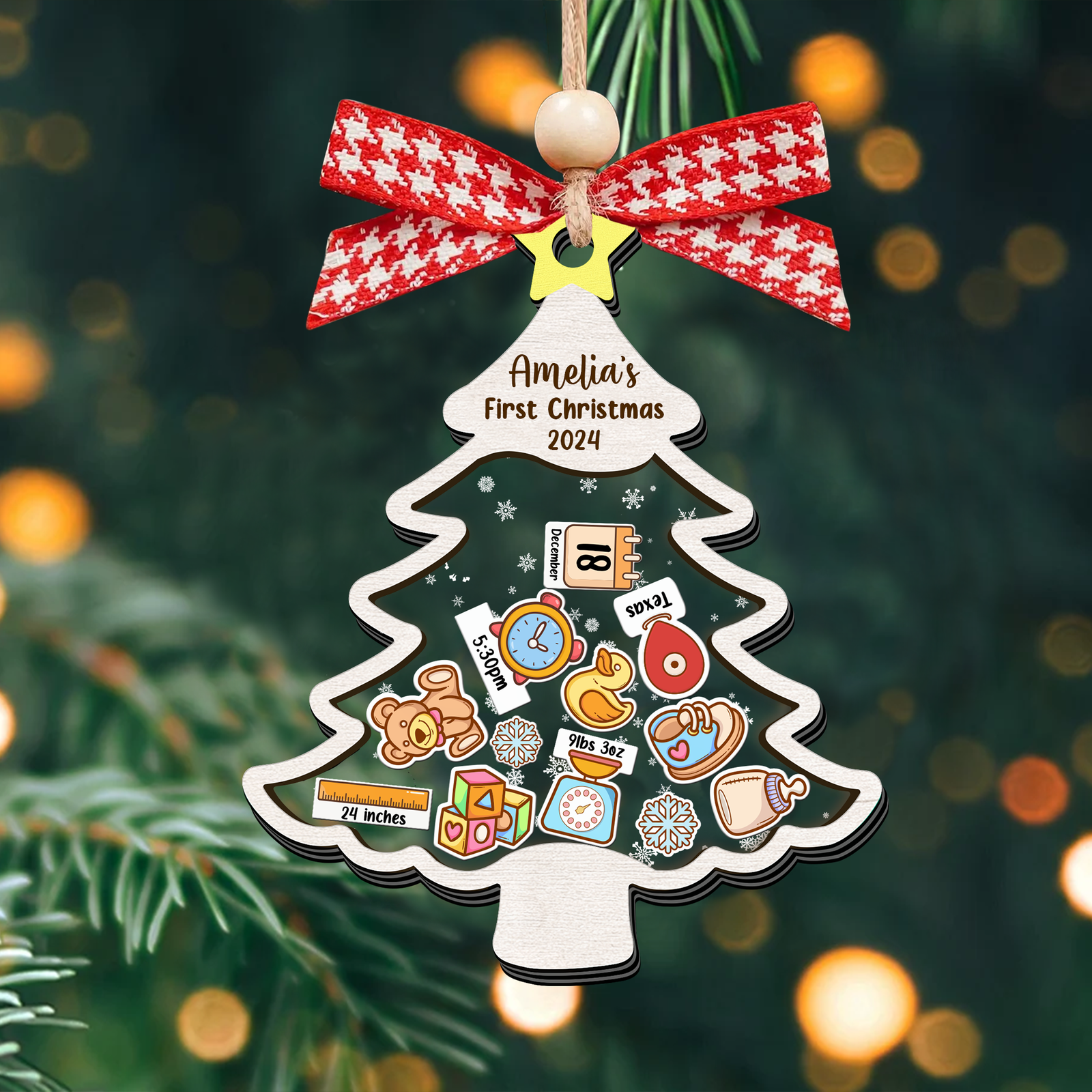 Personalized Baby 1st Shaker Christmas Ornament, New Shaker Baby Ornament CF205 - 19Gifts