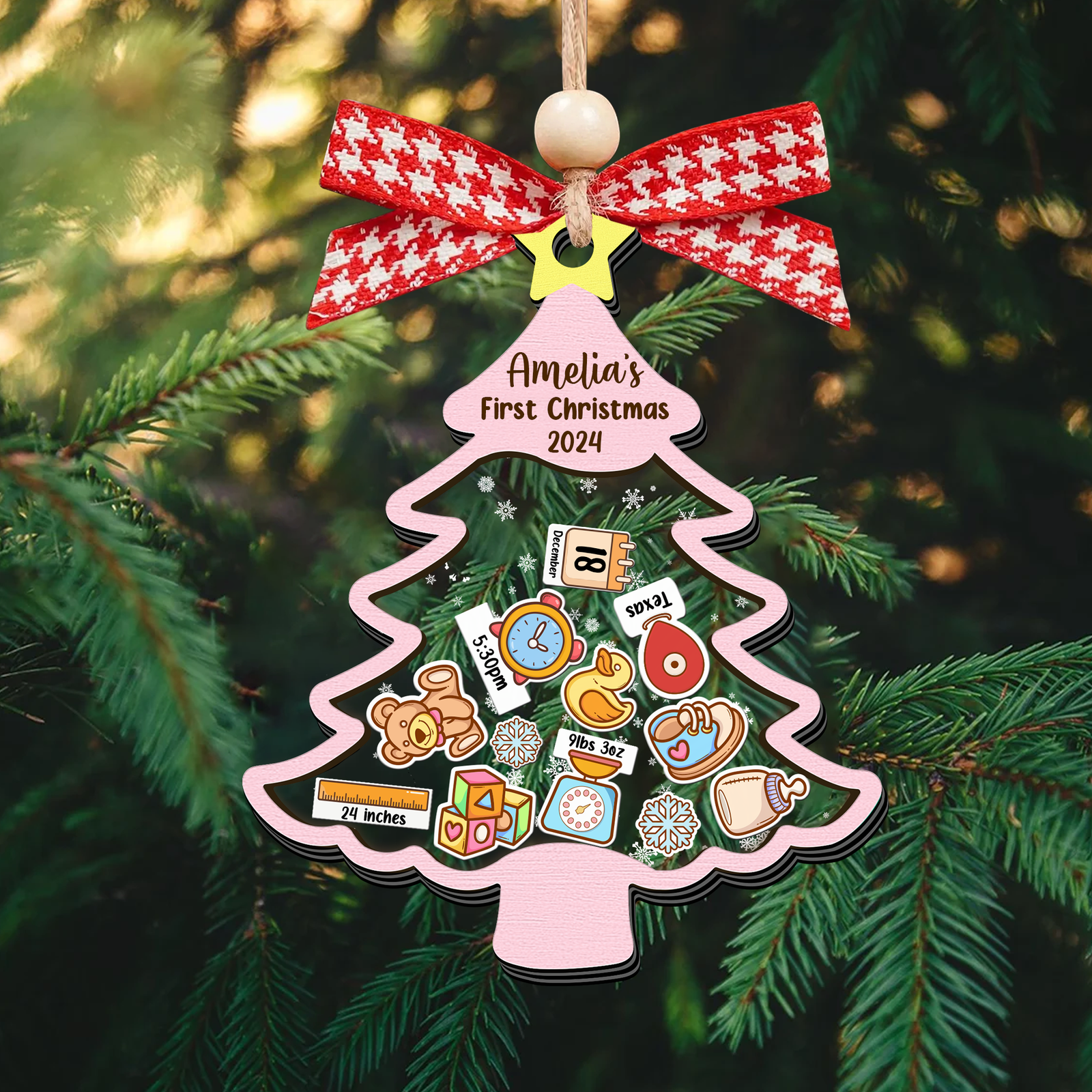 Personalized Baby 1st Shaker Christmas Ornament, New Shaker Baby Ornament CF205 - 19Gifts