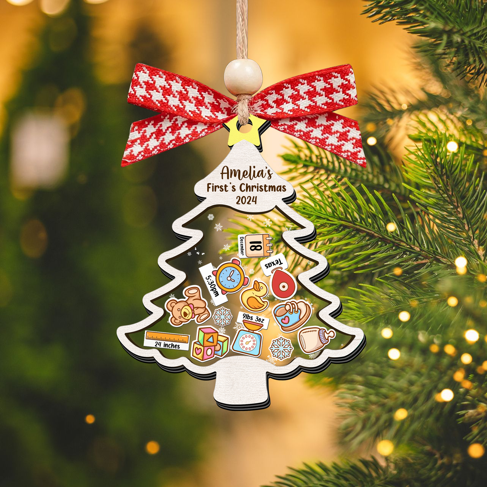 Personalized Baby 1st Shaker Christmas Ornament, New Shaker Baby Ornament CF205 - 19Gifts
