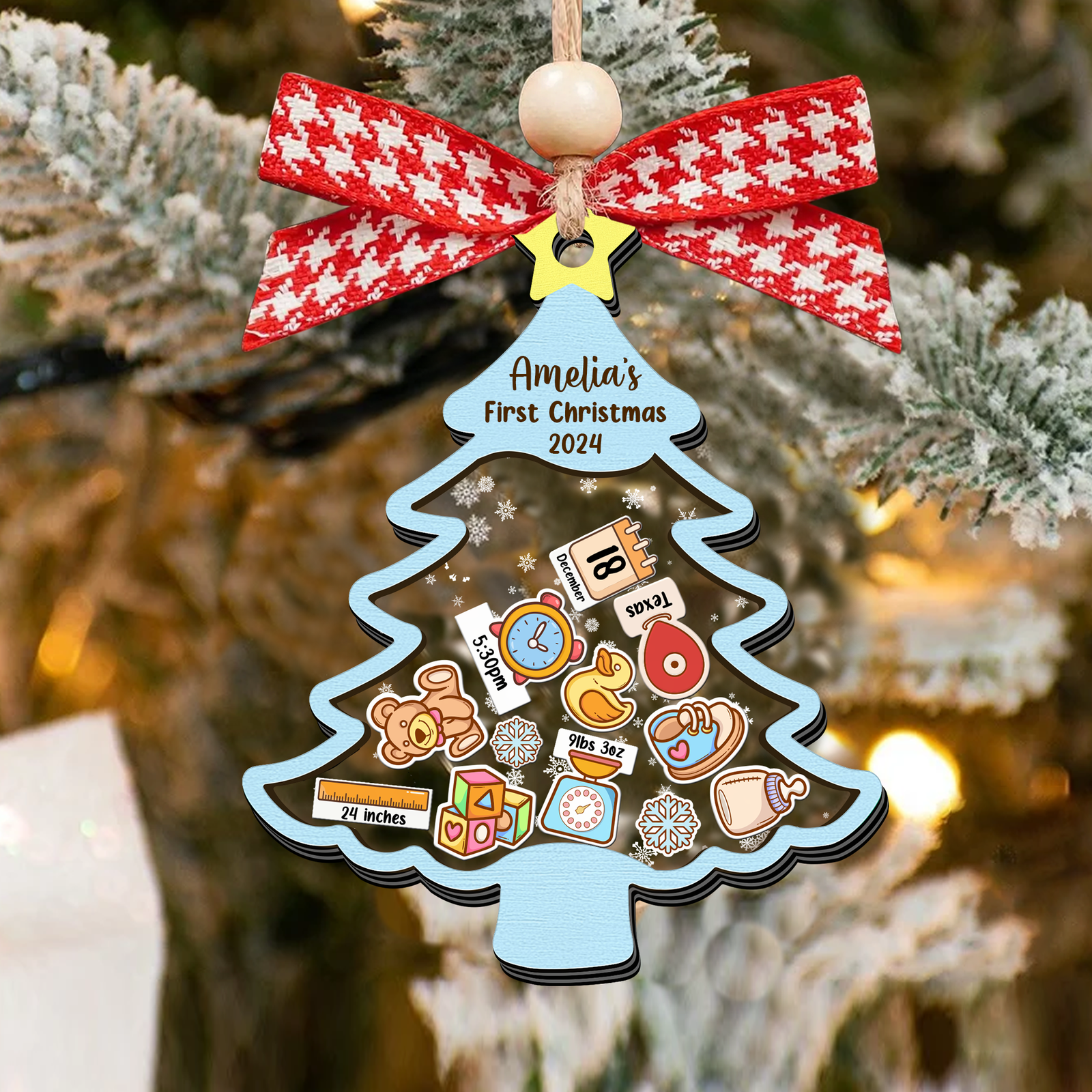 Personalized Baby 1st Shaker Christmas Ornament, New Shaker Baby Ornament CF205 - 19Gifts